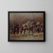 Scena militare con muli di ambulanza, frammento del panorama di Champigny - Jean-Baptiste Édouard Detaille — quadro incorniciato alla parete