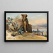 Rovine Antiche vicino a Messina, Sicilia - Jean-Charles Joseph Rémond — quadro incorniciato alla parete
