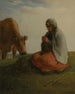 Una pastorella che lavora a maglia - Jean-François Millet — vista dell’opera