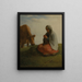 Una pastorella che lavora a maglia - Jean-François Millet — quadro incorniciato alla parete
