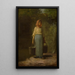 Giovane contadina che torna dal pozzo - Jean-François Millet — quadro incorniciato alla parete