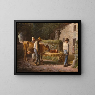 JeanFranois Millet - Peasants Bringing Home a Calf Born in the Fields.webp
