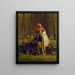 Bergère seduta - Jean-François Millet — quadro incorniciato alla parete