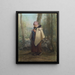 La Bergère tricoteuse - Jean-François Millet — quadro incorniciato alla parete