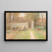 La vecchia casa a Barbizon - Jean-François Millet — quadro incorniciato alla parete