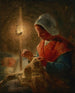 Donna che cuci alla luce di una lampada - Jean-François Millet — vista dell’opera