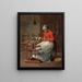 Donna che filava - Jean-François Millet — quadro incorniciato alla parete