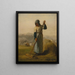 Donna con un rastrello - Jean-François Millet — quadro incorniciato alla parete