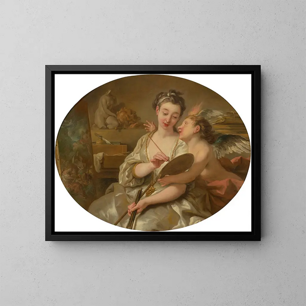 Allégorie della pittura - Jean-François de Troy — quadro incorniciato alla parete