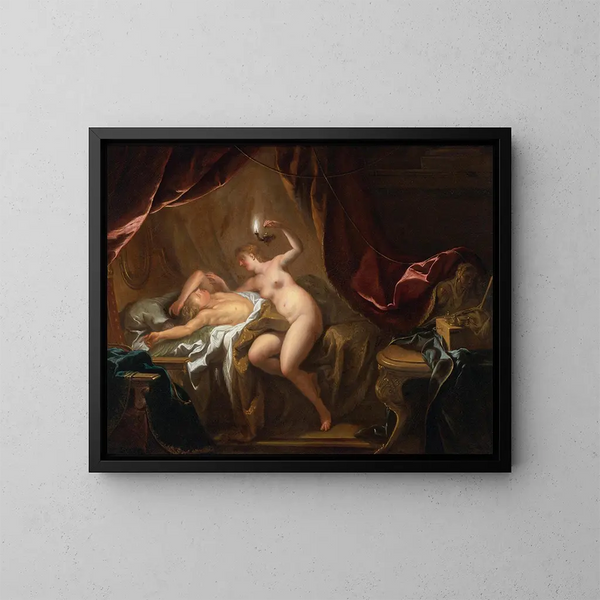 Cupido e Psiche - Jean-François de Troy — quadro incorniciato alla parete