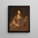 Ritratto di una donna - Jean-François de Troy — quadro incorniciato alla parete