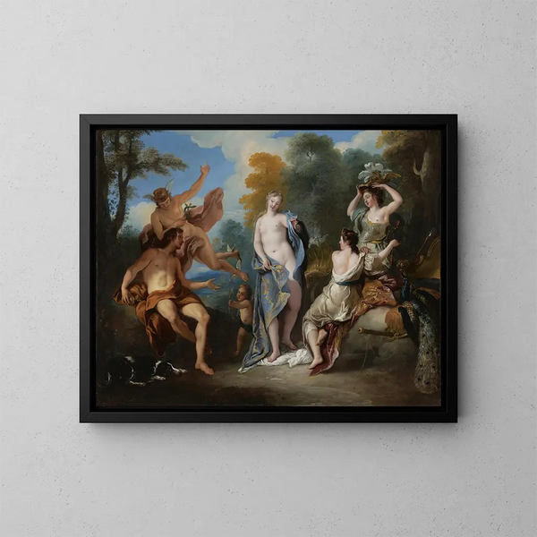 Il Giudizio di Paride - Jean-François de Troy — quadro incorniciato alla parete
