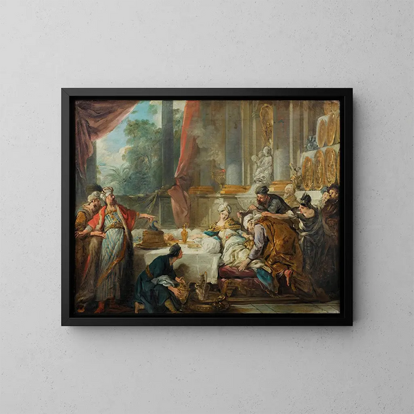 La condanna di Aman - Jean-François de Troy — quadro incorniciato alla parete