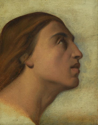 JeanHippolyte Flandrin - A Study Of The Head Of Saint John The Evangelist In Profile.webp