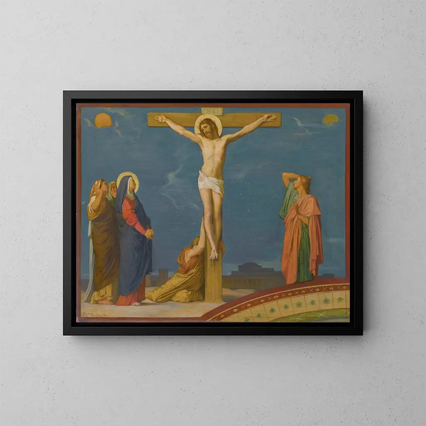 La Morte di Gesù Cristo sul Calvario - Jean-Hippolyte Flandrin — quadro incorniciato alla parete