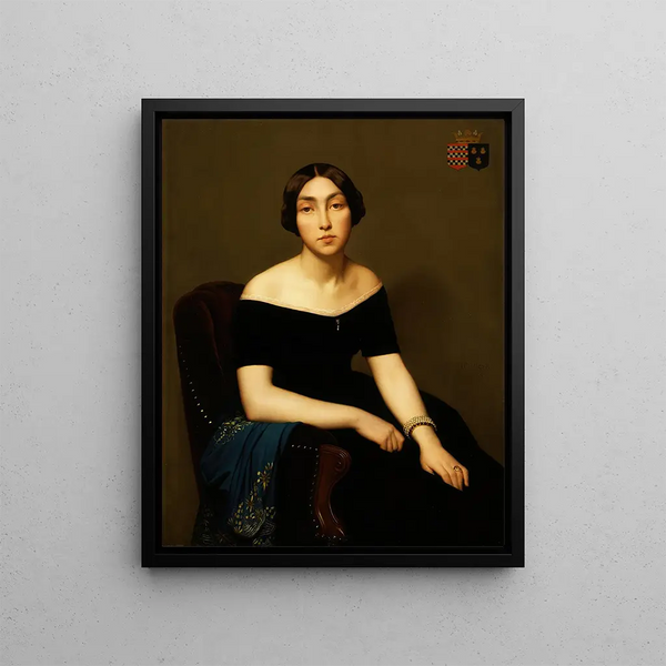 Madame Louis Antoine de Cambourg - Jean-Hippolyte Flandrin — quadro incorniciato alla parete
