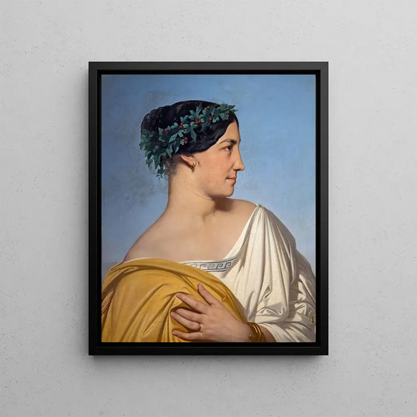 Tête de femme - Jean-Hippolyte Flandrin — quadro incorniciato alla parete