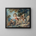 Bambini che giocano con due cani - Jean-Honoré Fragonard — quadro incorniciato alla parete