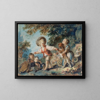 JeanHonor Fragonard - Enfants jouant avec deux chiens.webp