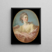 Ritratto di una giovane donna - Jean-Honoré Fragonard — quadro incorniciato alla parete