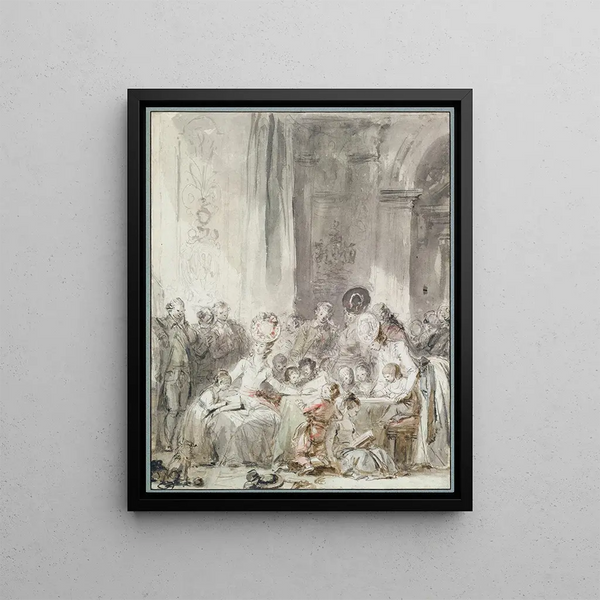 La Competizione - Jean-Honoré Fragonard — quadro incorniciato alla parete