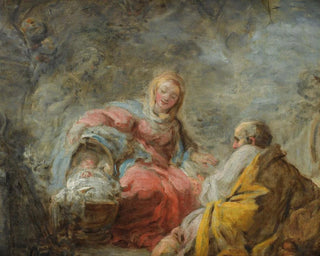 Il riposo durante la fuga in Egitto - Jean-Honoré Fragonard — vista dell’opera