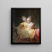 Le Due Sorelle - Jean-Honoré Fragonard — quadro incorniciato alla parete