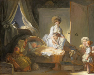 La Visite à la Crèche - Jean-Honoré Fragonard — vista dell’opera