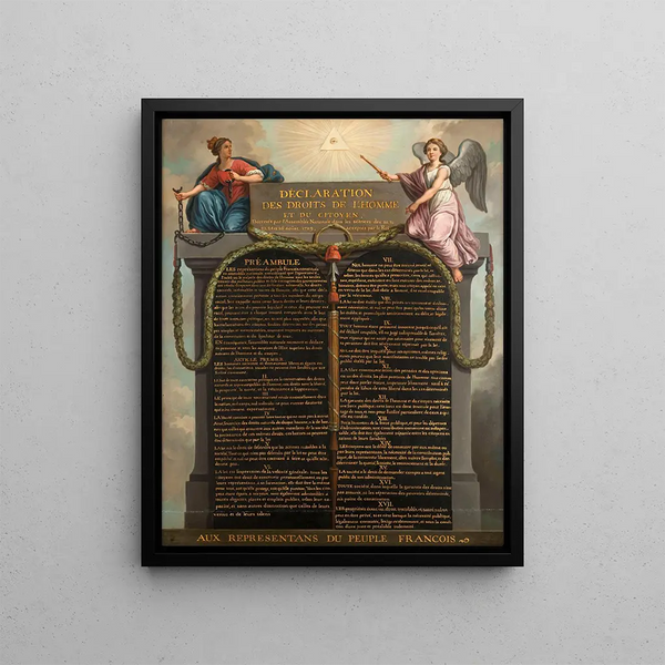 Dichiarazione dei diritti dell'uomo e del cittadino - Jean-Jacques-François Le Barbier — quadro incorniciato alla parete