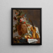 Nature morte con fiori e un violino - Jean-Jacques Bachelier — quadro incorniciato alla parete