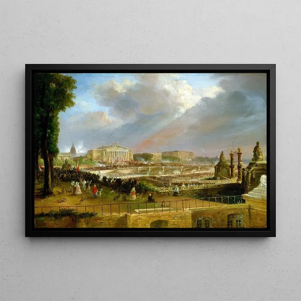 JeanJacques Champin - Proclamation de la Rpublique sur le portique de la Chambre des dputs le 4 mai 1848.webp