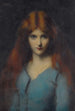 Tête de jeune fille en robe bleue - Jean-Jacques Henner — vista dell’opera