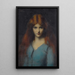 Tête de jeune fille en robe bleue - Jean-Jacques Henner — quadro incorniciato alla parete