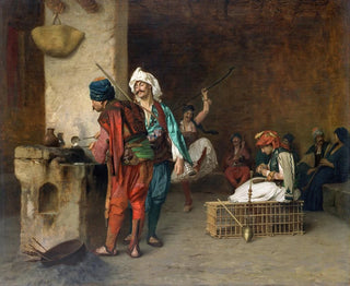 Café House al Cairo, colata di pallottole - Jean-Léon Gérôme — vista dell’opera