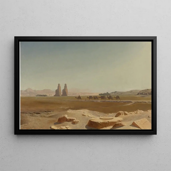 JeanLon Grme - Caravan Passing The Colossi Of Memnon Thebes.webp