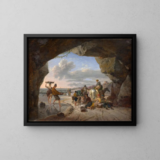 Ritorno dalla pesca - Jean-Louis Demarne — quadro incorniciato alla parete