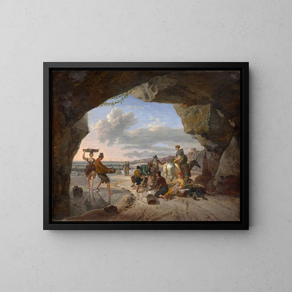 Ritorno dalla pesca - Jean-Louis Demarne — quadro incorniciato alla parete