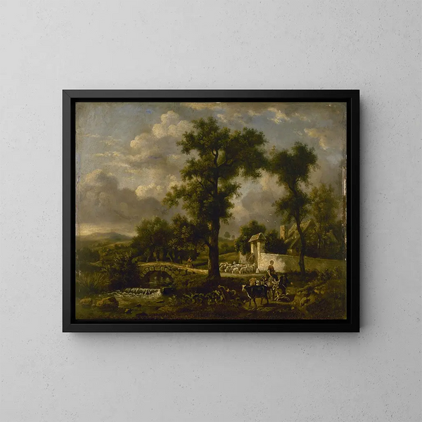 Scène campestre - Jean-Louis Demarne — quadro incorniciato alla parete