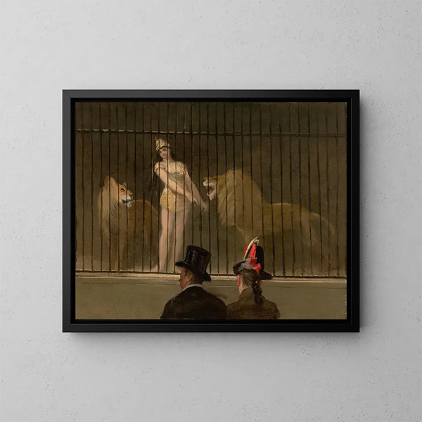 Il domatore di leoni - Jean-Louis Forain — quadro incorniciato alla parete