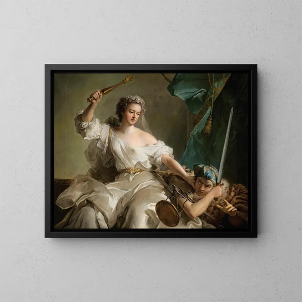 Allegoria della Giustizia che punisce l'Ingiustizia 1737 - Jean-Marc Nattier — quadro incorniciato alla parete