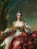 Madame Bergeret de Frouville come Diana - Jean-Marc Nattier — vista dell’opera