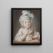 Ritratto di bambino al castello di carte - Jean-Martial Frédou — quadro incorniciato alla parete