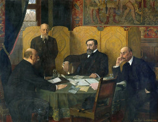 Il comitato di sicurezza della città di Parigi e della provincia della Senna durante la guerra del 1914-1918 - Jean-Paul Laurens — vista dell’opera