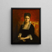 Ritratto di donna in abito nero con un guanto - Jean-Paul Laurens — quadro incorniciato alla parete