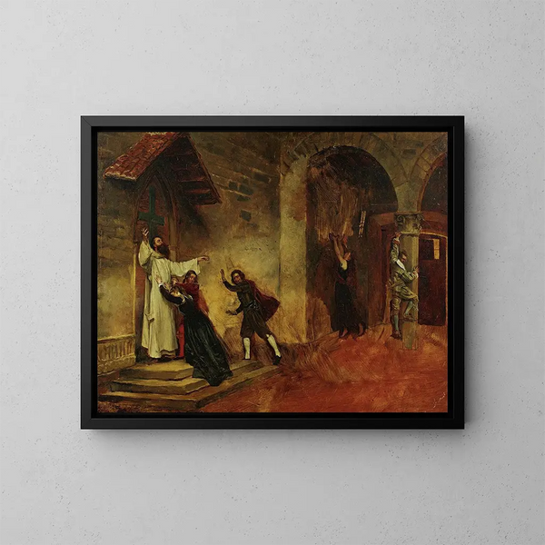 Le Feu - Jean-Paul Laurens — quadro incorniciato alla parete