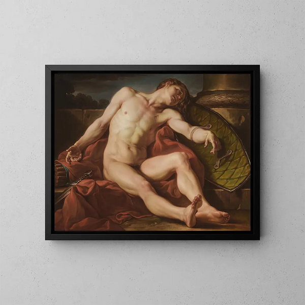 Un gladiatore morente - Jean-Simon Berthélemy — quadro incorniciato alla parete