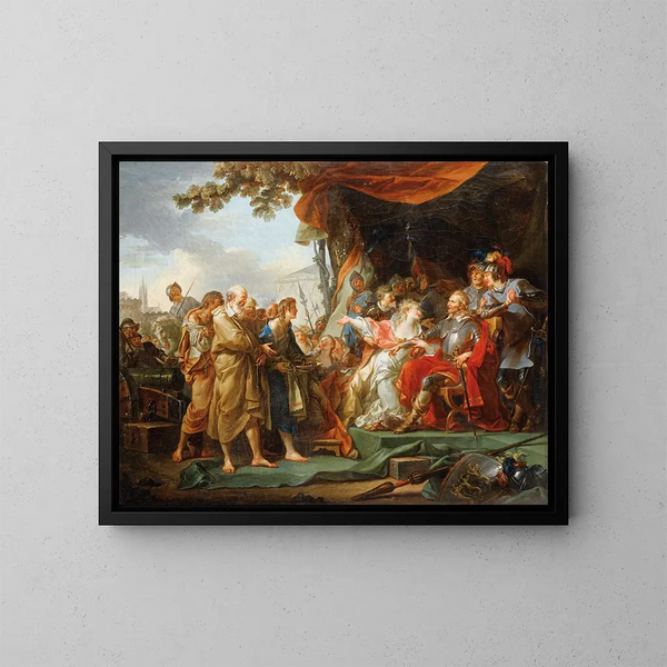I Borghesi di Calais - Jean-Simon Berthélemy — quadro incorniciato alla parete