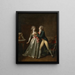 Un giovane uomo fa una proposta di matrimonio a una signora in un interno - Jean-Simon Fournier — quadro incorniciato alla parete