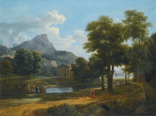 JeanVictor Bertin - A Mountainous Landscape With A View Of Pheneos And The Temple Of Minerva Caphyes.webp