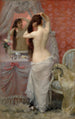 Giovane donna nuda che si acconcia in un interno - Jean André Rixens — vista dell’opera